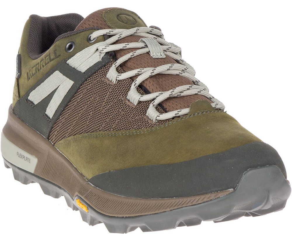 Merrell Hiking Shoes Olive - Zion Waterproof - Mens 49WACXLTG